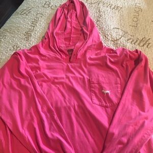 *FINAL PRICE DROP* PINK hooded T shirt $20